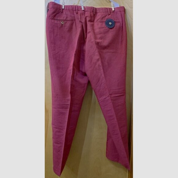 NEW $345 Incotex Chino Lino Linen & Cotton Pants!  38 x 30  Berry Purple - Picture 2 of 4